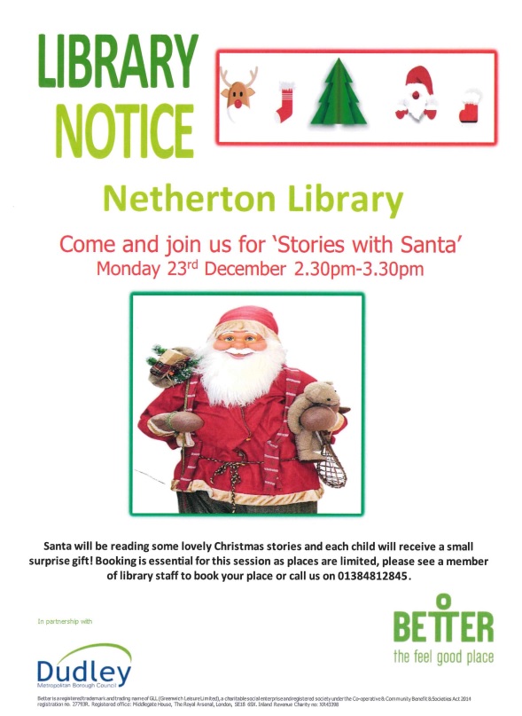 Netherton Library - Stories with Santa